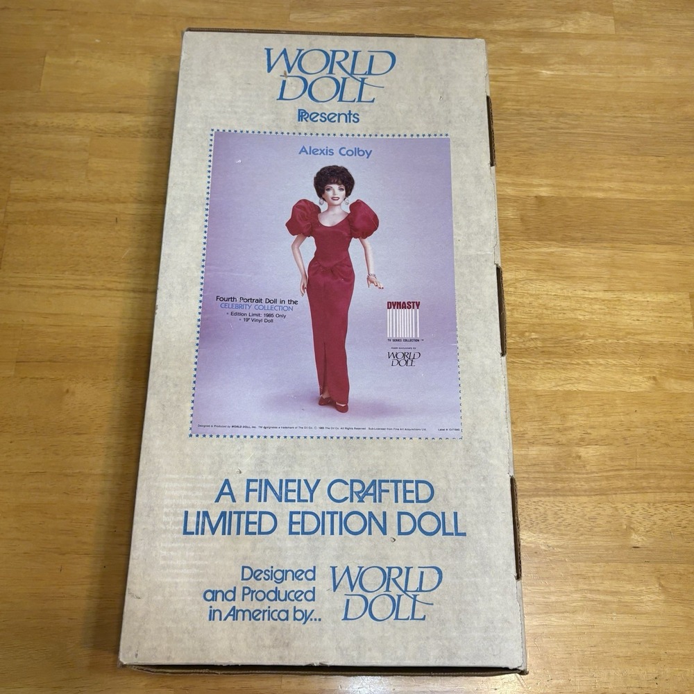 Vintage World Doll Alexis Colby 19" Dynasty Collection Actress Joan Collins 1985